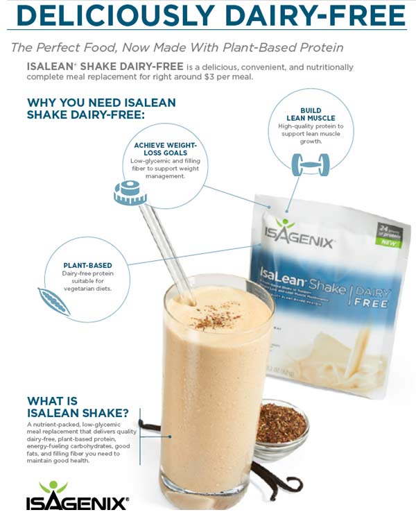 Buy IsaGenix Dairy Free IsaLean Protein Meal Replacement Shake